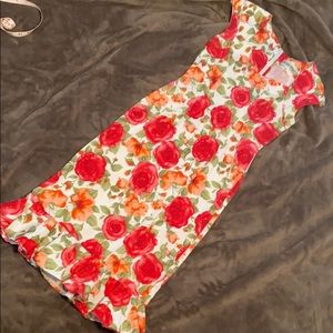 Floral Bettie Page wiggle dress
